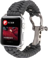 Nylon rope band - grijs - Geschikt voor Apple Watch