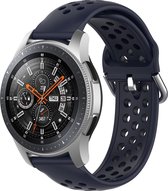 Vivoactive / Vivomove Silicone Dubbel Gesp Band - Maat 18mm - Donkerblauw - Geschikt Voor Garmin - Horlogeband - Armband - Polsband