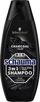 Schauma - Men 3In1 Shampoo For Men Hair, Face & Body Charcoal & Clay 400Ml
