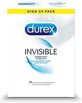 Durex - Invisible Extra Thin Super Thin Condoms 24Pcs