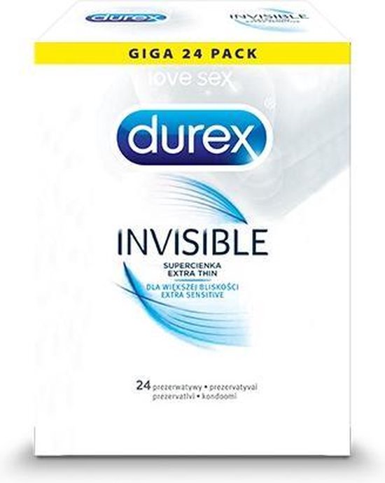 Durex Invisible Extra Thin Super Thin Condoms 24pcs