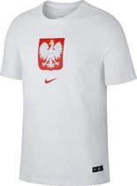 Nike Poland Evergreen Crest Tee CU9191-100, Mannen, Wit, T-shirt, maat:  EU