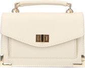 Sacha - Off white mini bag met gouden details