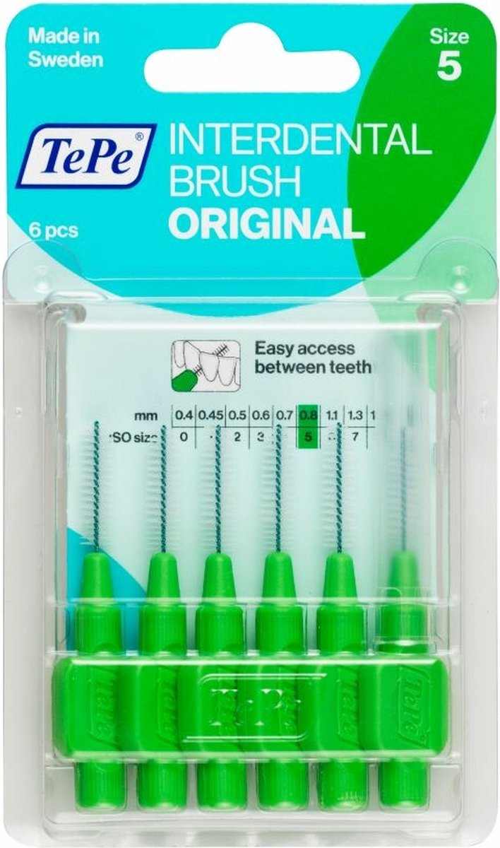 Goedkoopste 6x TePe Ragers 0,8 mm Groen blister à 6 stuks