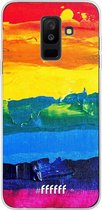 Samsung Galaxy A6 Plus (2018) Hoesje Transparant TPU Case - Rainbow Canvas #ffffff