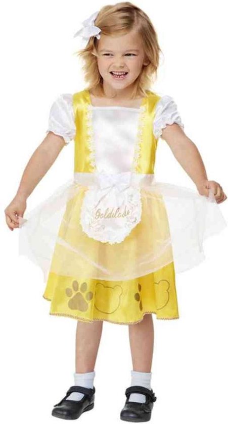 Smiffys Kinder Kostuum -Kids tm jaar- Toddler Goldilocks Geel
