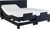 Beter Bed Select boxspring Salerno verstelbaar met Silver Pocket deluxe Foam matras - 140 x 200 cm - navy