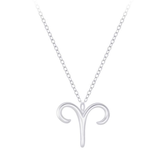 zilveren sterrenbeeld halsketting ram | zodiac sign aries ketting dames | Zilverana | sieraden vrouw | Sterling 925 Silver