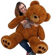 Teddybeer - Knuffelbeer - bruine beer - Knuffel - Liefdes beer - 100 cm - Romantisch - Valentijns cadeau - Valentijn - Valentijn cadeautje voor haar - Valentijn cadeautje voor hem