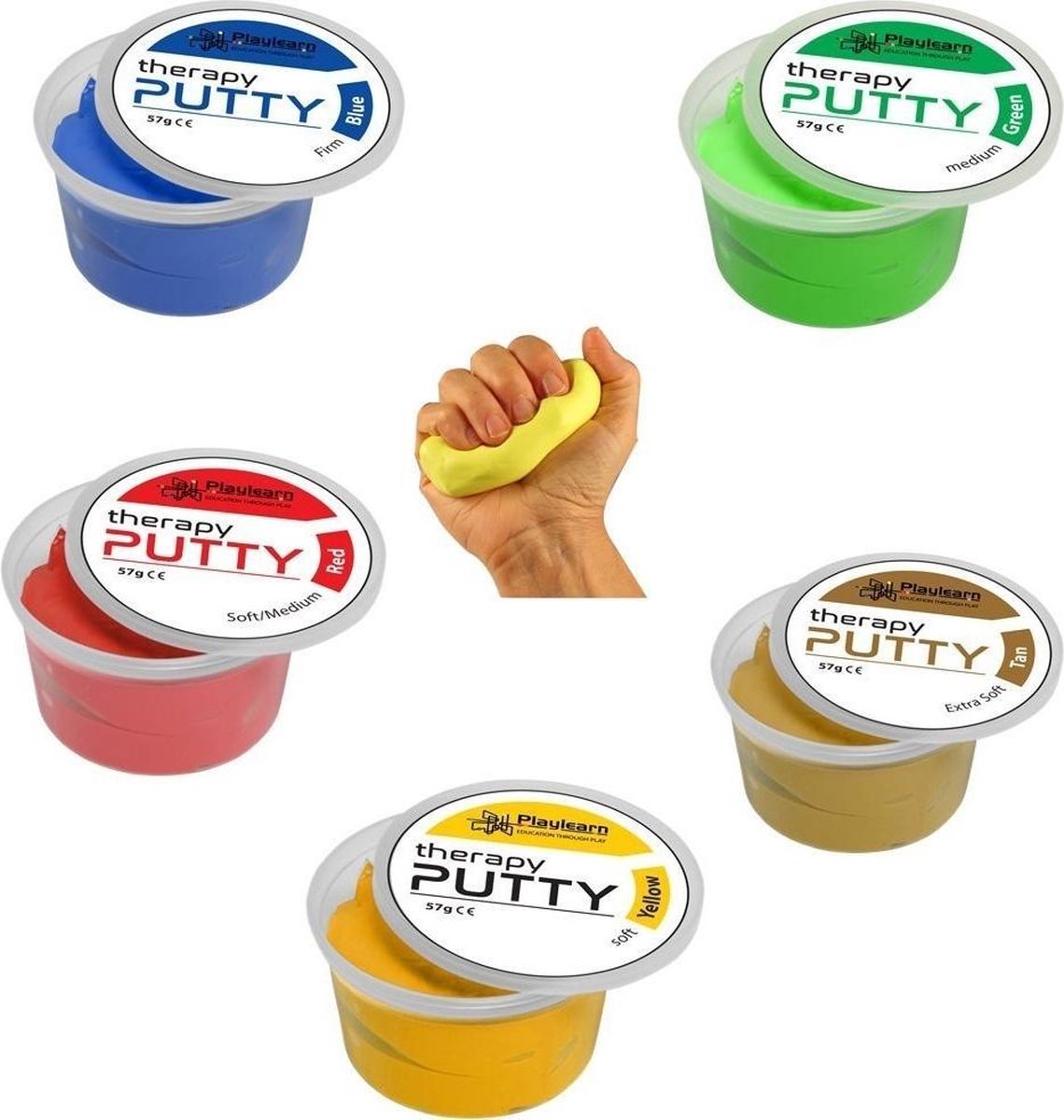 Sensory Tactile Theraputty Therapy Putty Multi Pack 5 kleuren