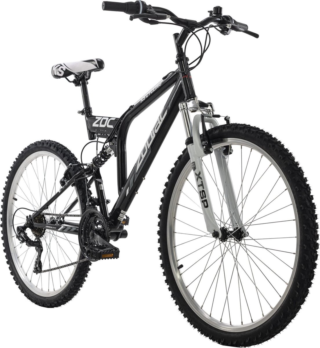 KS Cycling Fiets 26 inch fully mountainbike Zodiac met 21 versnellingen zwart 48 cm
