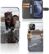 GSM Hoesje iPhone 12 | 12 Pro (6.1") Wallet Book Case Honden Labrador