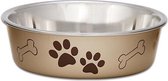 Honden Voerbak & Drinkbak - Vaatwasmachinebestendig, met Antislip en Antibacteriële RVS binnenzijde - Loving Pets Bella Bowl - 8 kleuren in Small tot Extra-Large - Kleur: Metallic