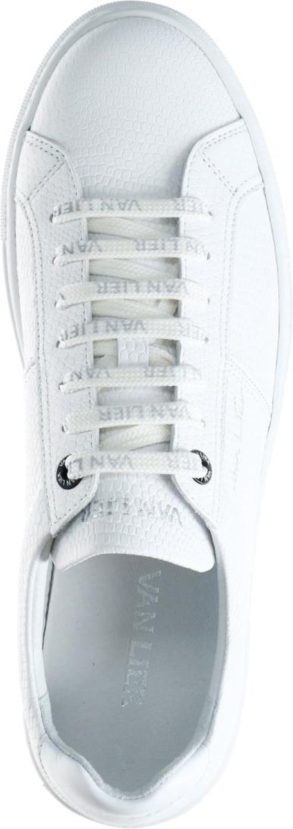 Van Lier - Heren - Witte sneakers met subtiele print - Maat 40 | bol.com