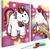 Doe-het-zelf op canvas schilderen - Unicorns