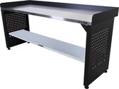 Kraftmeister werkbank 200 cm - Werktafel met RVS werkblad - Zwart