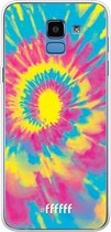 Samsung Galaxy J6 (2018) Hoesje Transparant TPU Case - Psychedelic Tie Dye #ffffff