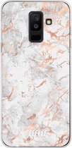 Samsung Galaxy A6 Plus (2018) Hoesje Transparant TPU Case - Peachy Marble #ffffff