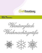 CraftEmotions Mal Text - Wintergluck Duits  Card 11x9cm