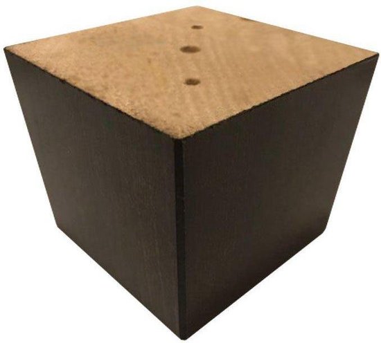Bruine vierkanten houten meubelpoot 7 cm | bol.com