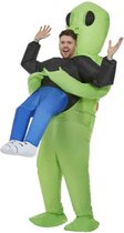 Smiffy's - Alien Kostuum - Opblaasbaar Ontvoerd Door Een Lieve Alien - Man - Groen - One Size - Carnavalskleding - Verkleedkleding