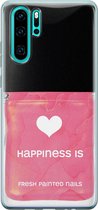 Huawei P30 Pro hoesje - Nagellak - Soft Case Telefoonhoesje - Print / Illustratie - Roze