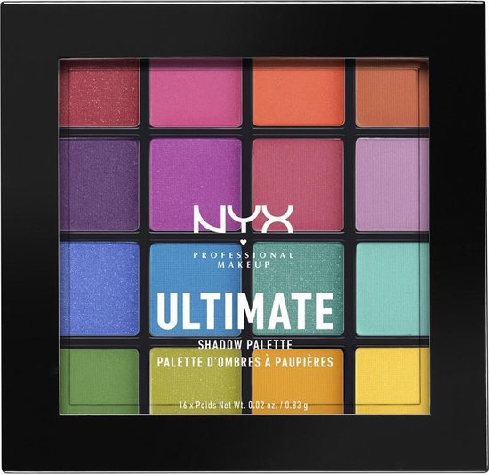 NYX Professional Makeup Ultimate Shadow Palette - Brights USP04 - Oogschaduw...