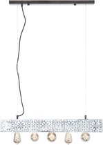 BRILLIANT Hanglamp Vagos, 5-pits zwart / witte binnenverlichting, hanglampen, balken | 5x A60, E27, 40W, geschikt voor normale lampen (niet inbegrepen) | A ++ | In hoogte verstelbaar / kabel 