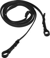 QHP Teugel rubber Soft m/ blinde sluitingen - maat Pony - black
