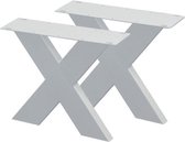 Set witte X tafelpoten 40 cm (koker 10 x 4)