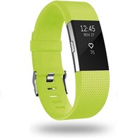 Siliconen Smartwatch bandje - Geschikt voor  Fitbit Charge 2 siliconen bandje - lichtgroen - Maat: S - Horlogeband / Polsband / Armband