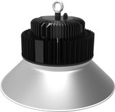 LED UFO High Bay 200W - Aigi Mania - Magazijnverlichting - Waterdicht IP65 - Natuurlijk Wit 4000K - Mat Zwart - Aluminium - BSE