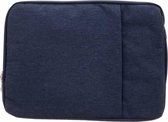 Donkerblauwe textiel universele sleeve 15 inch
