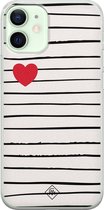 iPhone 12 mini hoesje siliconen - Heart queen | Apple iPhone 12 Mini case | TPU backcover transparant