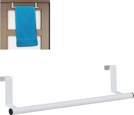 Relaxdays handdoekhouder deur - roestvrij staal - handdoekrek kastje -  handdoekdrager... | bol.com