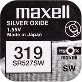1 Stuk - Maxell 319 zilveroxide horlogebatterij