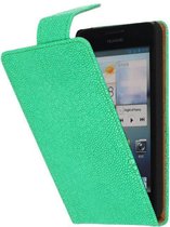 Devil Classic Flipcases Hoesjes voor Huawei Ascend G510 Groen