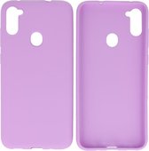 BackCover Hoesje Color Telefoonhoesje voor Samsung Galaxy A11 Paars