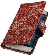 Wicked Narwal | Lace bookstyle / book case/ wallet case Hoes voor Huawei Honor 4 A / Y6 Rood