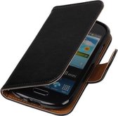 Wicked Narwal | Premium TPU PU Leder bookstyle / book case/ wallet case voor Samsung Galaxy S3 mini  Zwart