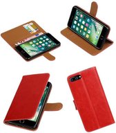 Wicked Narwal | Premium TPU PU Leder bookstyle / book case/ wallet case voor iPhone 7/8 Plus Rood