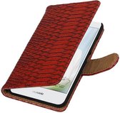 Wicked Narwal | Snake bookstyle / book case/ wallet case Hoes voor Huawei Nova Rood