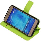 Wicked Narwal | Cross Pattern TPU bookstyle / book case/ wallet case voor Samsung galaxy j7 2015 Groen