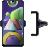 Shop4 - Samsung Galaxy M21 Autohouder Verstelbare Ventilatierooster Houder Zwart
