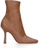Sacha - Dames - Vivian Hoorn x  cognac enkellaarsjes met hak - Maat 37