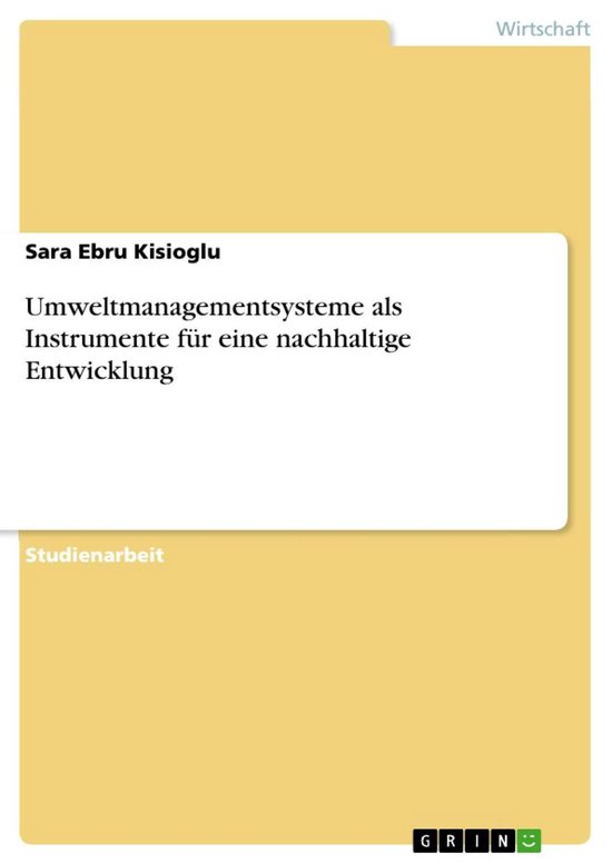 Umweltmanagementsysteme als Instrumente für eine nachhaltig ... - cover