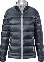 James and Nicholson Dames/dames Quilted Down Jacket (Marine / Zilver)