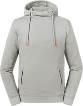 Russell Volwassenen Unisex Pure Organic High Collar Hooded Sweatshirt (Steen)