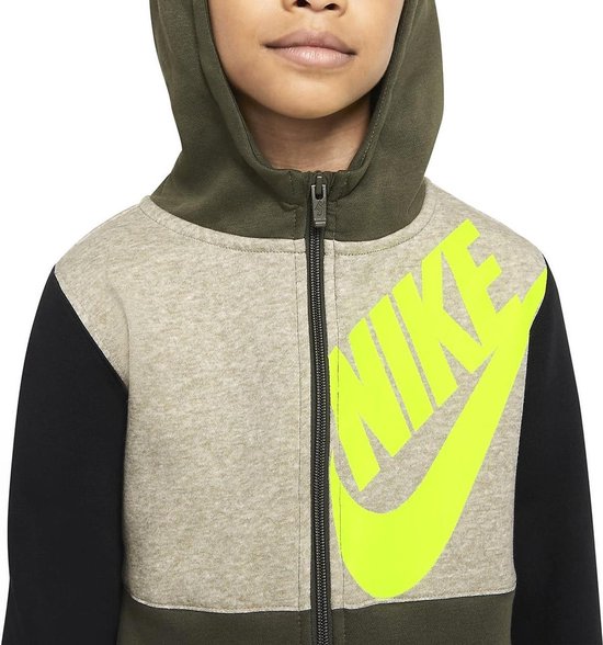 Nike - NSW Full Zip Hoodie Kids - Vest - 128 - 140 - Groen | bol.com
