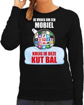 Kut Kerstbal sweater / Kersttrui Ik vroeg om een mobiel krijg ik deze kut bal zwart voor dames - Kerstkleding / Christmas outfit XL